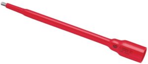 Geïsoleerde binnenzeskantdop 1/2" Extra lang 10mm