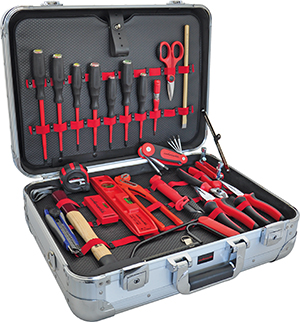 Aluminium koffer met gereedschappen