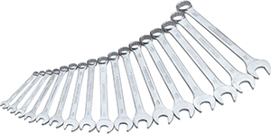 Set Ring/steeksleutels 17 stuks