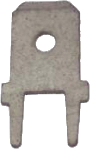 IC Vlaksteker 6.3x0.8mm,Messing vertind,Type VIII