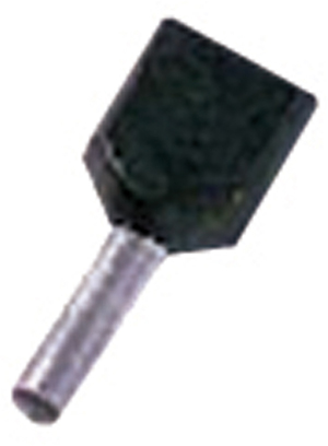 IC Geïsol. twin-adereindh. 2 x 1,5mm2, 12mm L,vert. zw