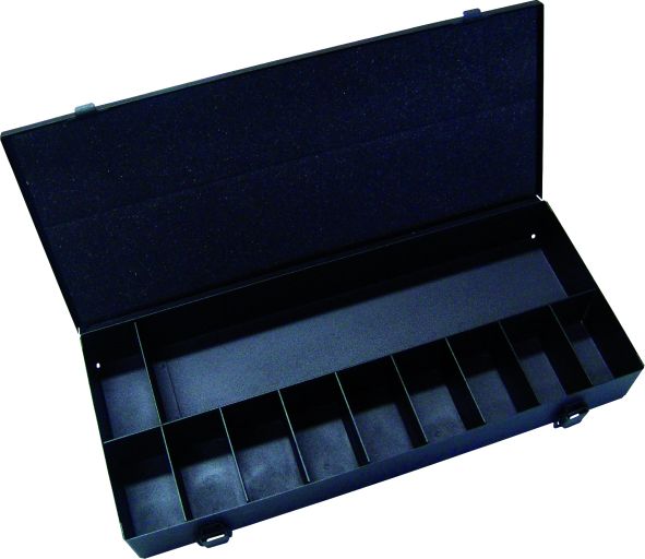 IC Metalen koffer leeg 11-vaks 50x370x157mm zonder handgreep