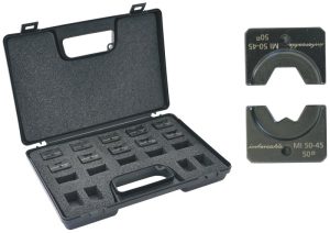 Set inzetstukken DIN persing 6-150mm² DIN-Serie in koffer, 10-delig