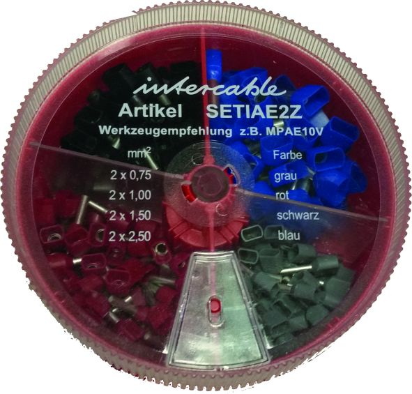 IC Strooidoos met geïsol. twin-adereindhulzen 0,75-2,5mm2